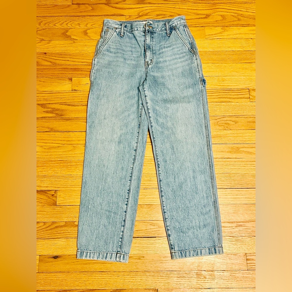 Madewell Perfect Vintage Straight Carpenter Edition Light Denim Jeans Size 26